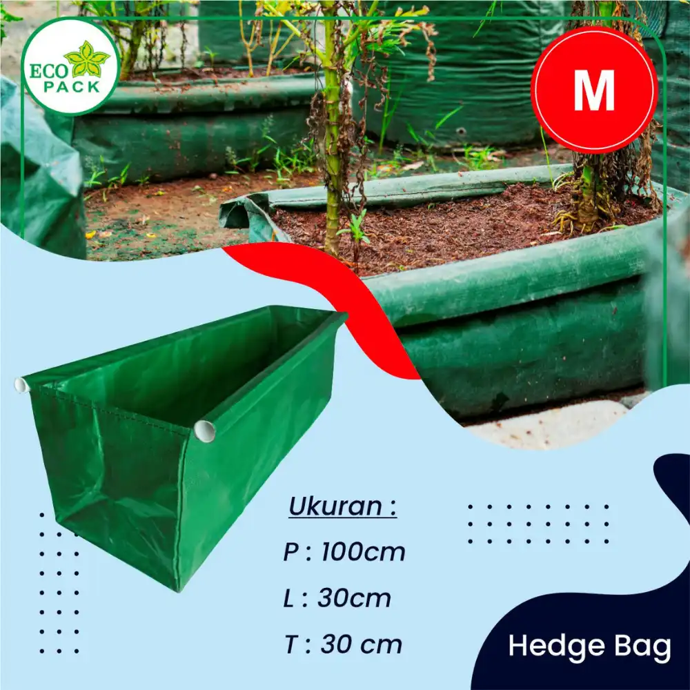Hedge Bag Eco Pack Tabulampot Panjang (Size M Dimensi 100x30x30 cm berat 350 gr/pc)